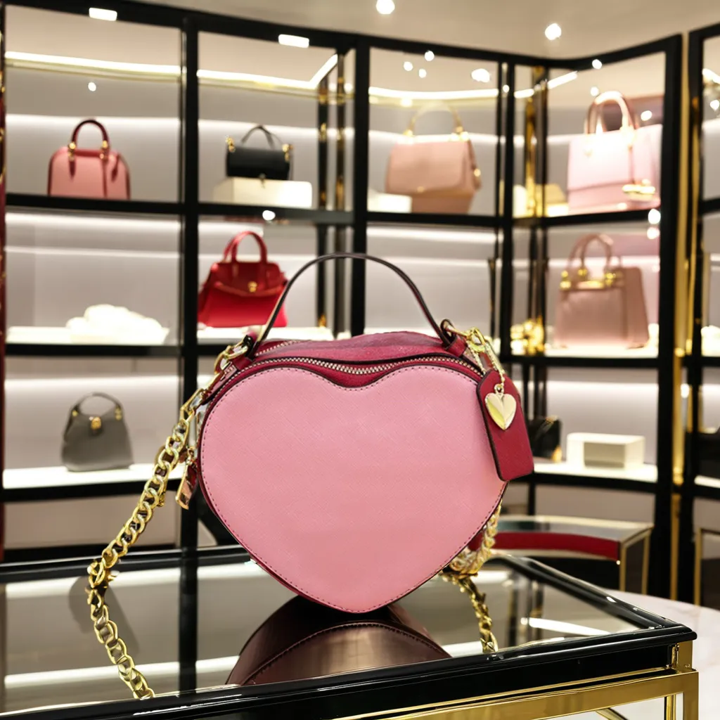 Sac à bandoulière pour femme style luxe design de marque célèbre en cuir PU avec cœur, sac à main populaire avec lettre ouverte pour la Saint-Valenti